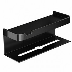 多功能紙巾架 加長款 附贈免釘膠以及螺絲, 黑色, 1個