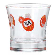 TOYO-SASAKI GLASS 東洋佐佐木 玻璃清酒杯, 福神達摩 透明, 1個
