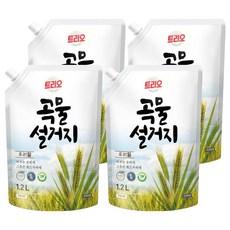 Trio 穀物洗碗 我們的小麥 廚房用清潔劑, 穀物, 1.2L, 4個