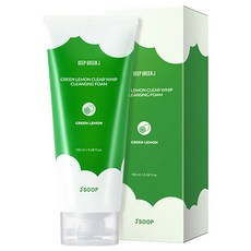 J-sup Deep Green J Green Lemon Clear Whip 潔面泡沫, 1個, 180ml