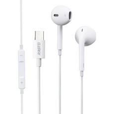 RASTO Wired 耳塞式 耳機 Type C 線控 內建麥克風 120cm 白色 RS49