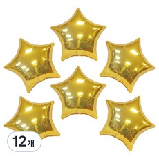 Party Tool 35cm星星鋁箔氣球, 金色, 12個