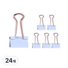 델리 파스텔골드 더블 집게클립 D0701, 24개, 중