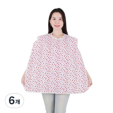 Clean Uniform 成人防水頸掛式圍兜, 紅色草莓, 6個