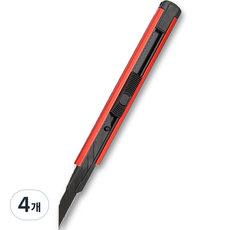 WORKPRO 鋁製可折斷式美工刀 WP2120, 紅色, 4個