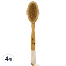 BELOTTY 原木直柄可拆式身體刷, 單一顏色, 4個, 1入