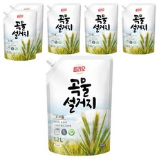 트리오 곡물 설거지 우리밀 주방용 세척제, 1.2L, 6개