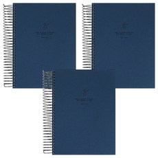 톡톡팬시 인덱스 심플 스프링노트, 네이비, 3개