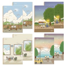 ibis Soso Ilsang 小日常纖薄金色單環筆記本 4入組, 2套, 隨機出貨