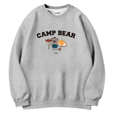 The Team 露營熊寬鬆版型特殊雙面大學T