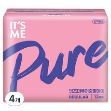 IT'S ME 純淨衛生棉, 中型, 12入, 4個
