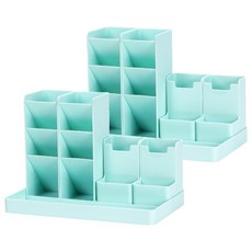 퍼즈생활건강 DIY 아이디어 책상 수납 정리함, 민트, 2개