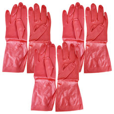 DUNLOP 敏感肌膚清潔手套 抗菌加工 天然橡膠製, 中(M), 粉色, 3雙