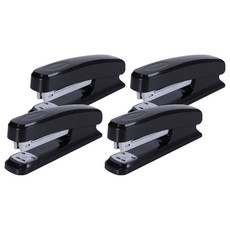 Alpha Commerce 辦公用簡約釘書機, 黑色, 4個