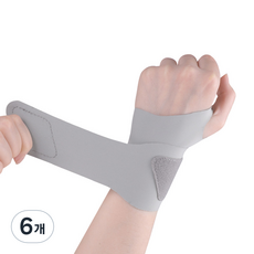 초경량 압박조절 손목보호대, 6개, 그레이