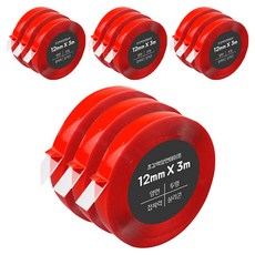 DADA 超強力矽膠壓克力泡棉雙面膠帶 12mm x 3m, 透明, 12個