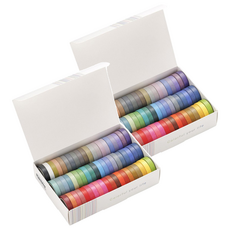 彩虹60色和紙膠帶 8mm x 4m, 混合顏色, 2套