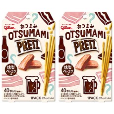 glico 格力高 PRETZ 百力滋 焦鹽餅乾脆棒 煙燻培根風味, 24g, 2盒
