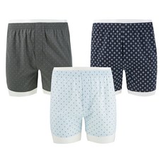 BASE ALPHA ESSENTIALS 男士純棉四角褲3件組