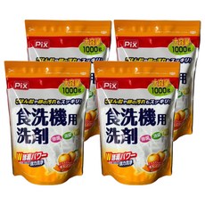 Lion Chemical 獅子化學 Pix W酵素 洗碗機用洗劑, 雙重酵素, 強力分解飯粒, 蛋等食物殘渣, 油汙也能輕鬆去除, 除菌, 消臭, 1kg, 4包