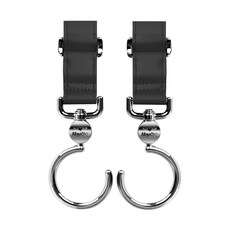 Manito 嬰兒車掛勾, 黑色(珠光黑掛勾), 2個