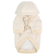 Grooming Dog 寵物刷毛連帽T恤, 象牙白