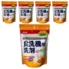 Lion Chemical 獅子化學 Pix W酵素 洗碗機用洗劑, 雙重酵素, 強力分解飯粒, 蛋等食物殘渣, 油汙也能輕鬆去除, 除菌, 消臭, 1kg, 5包