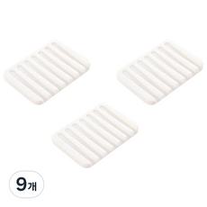 Block Mart 現代矽膠肥皂架, 白色, 9個