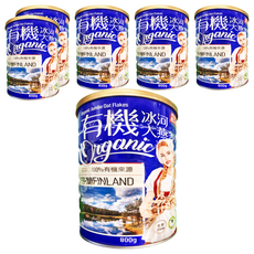 HomeBrown 紅布朗 芬蘭冰河大燕麥片 800g，有機，100%全穀，6罐