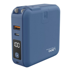 LaPO 多功能無線快充行動電源 Type-C + Lightning, WT-03CM, 牛仔藍