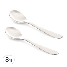 캣킨라이틀리 무지 아동 스푼, 혼합 색상, 단품, 8개