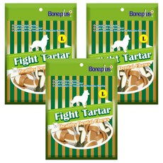 Boneplus 綜合雙色潔牙骨結平裝包 L, 綜合, 3個, 100g