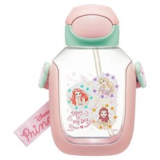 Skater 塑膠透明水壺 吸管式, Disney 公主, 530ml, 1個