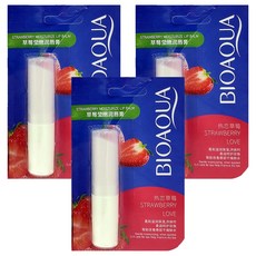 BIOAOUA 水漾護唇膏, 草莓, 2.7g, 3件