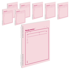 munid it spring 粉彩橫線筆記本, 8個, 柔和粉紅