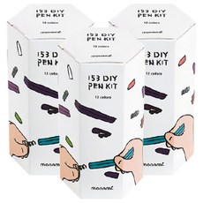 monAmi 153 DIY 筆具套組 12件組, 混合色, 3套