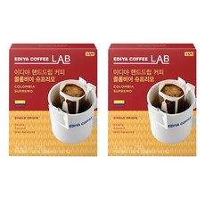 EDIYA COFFEE 哥倫比亞Supremo單品濾掛式咖啡, 8g, 7包, 2盒