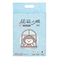 超凝小姐 益生菌除臭豆腐砂, 環境益生菌技術，持久除臭效果，無添加配方，豆香自然，不易碎、不黏底，防潮設計，沖馬桶無壓力, 2.7kg, 1包, 純淨原味