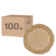 E.dot 氣炸鍋烘焙紙 紙盤 隔油紙 棕色 100張, 16 x 4.5cm, 1組