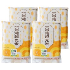 芳榮米廠 台灣越光米 台南16號 2019精饌米冠軍, 2kg, 4包, CNS一等