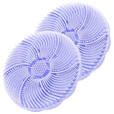 잇곰 乾淨小熊 緻密潔面矽膠刷, 紫色, 1入, 2個