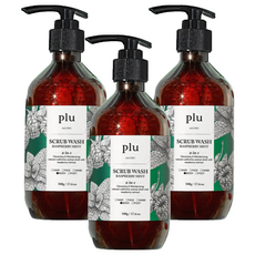 plu 日常磨砂沐浴乳 覆盆子薄荷香, 500g, 3個