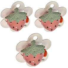 SY 造型壓夾 3個, 草莓桃紅色, SY12598, 不適用