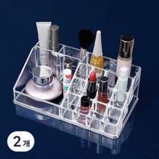 THE ZAKKA 多功能壓克力口紅收納盒, 白色, 2個