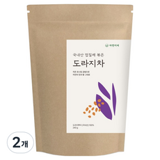 자연지애 국내산 볶은 도라지차, 240g, 2개, 1개입
