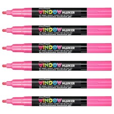 문화연필 윈도우마카 핑크, 6개, 1색