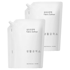 Saengong 生活工作所 高濃縮衣物柔軟精香水迷人花束香補充包, 2L, 2個