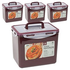 리젠리빙 네츄럴 김치통 4.8L, 4개, 단품