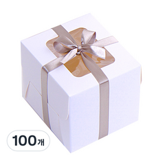 INP 組裝式禮品開窗盒 小 8 x 9 x 7.5 cm, 白色, 100個