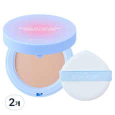 chosungah tm Bounce Up Ultra 山茶花限定版氣墊粉餅 11g, 01 亮米色, 2個